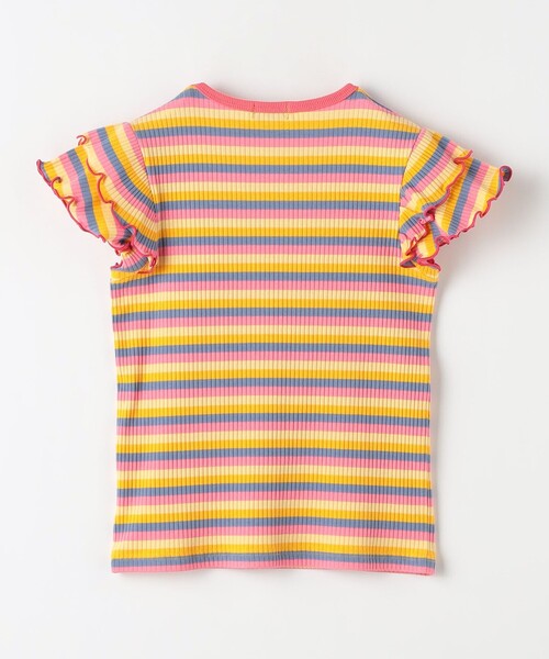 green label relaxing（グリーンレーベルリラクシング）の「TJ カラーボーダー フリル プルオーバー 100c130cm（Tシャツ/カットソー・キッズ・イエロー/ブラウン/ライラック・100cm/110cm/120cm/130cm）」の8枚目の写真