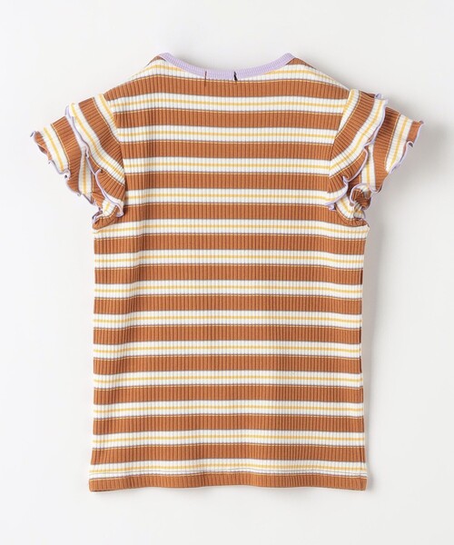 green label relaxing（グリーンレーベルリラクシング）の「TJ カラーボーダー フリル プルオーバー 100c130cm（Tシャツ/カットソー・キッズ・イエロー/ブラウン/ライラック・100cm/110cm/120cm/130cm）」の13枚目の写真
