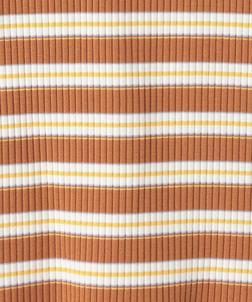 green label relaxing（グリーンレーベルリラクシング）の「TJ カラーボーダー フリル プルオーバー 100c130cm（Tシャツ/カットソー・キッズ・イエロー/ブラウン/ライラック・100cm/110cm/120cm/130cm）」の15枚目の写真