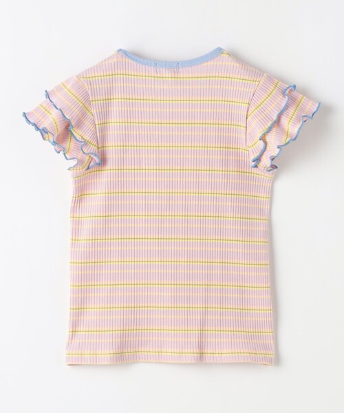 green label relaxing（グリーンレーベルリラクシング）の「TJ カラーボーダー フリル プルオーバー 100c130cm（Tシャツ/カットソー・キッズ・イエロー/ブラウン/ライラック・100cm/110cm/120cm/130cm）」の16枚目の写真
