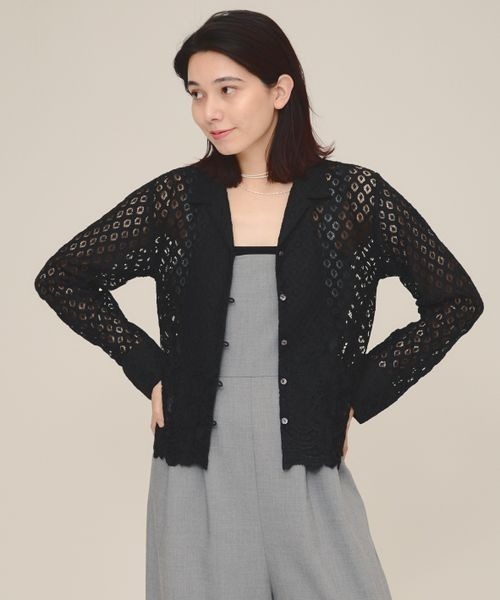 ブラウス シャツ 「eL」Made in India Panel Lace Shirt/111339 レディース セール】【eL】Made in India Panel Lace Shirt/111339（シャツ