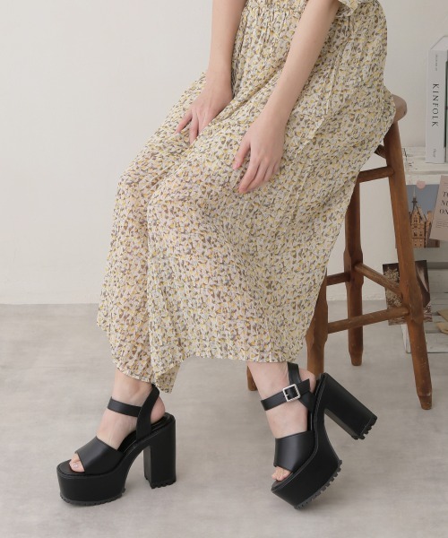 DEMETER(デメテル)の「【新色追加】厚底 太ヒール タンクソール アンクルストラップサンダル(サンダル・レディース・ブラック/ホワイト/ブルー系その他・S/M/L/LL)」の7枚目の写真