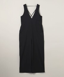 ASTRAET Vネック ノースリーブ オールインワン 黒　サロペット ASTRAET＞Vネック ノースリーブ オールインワン