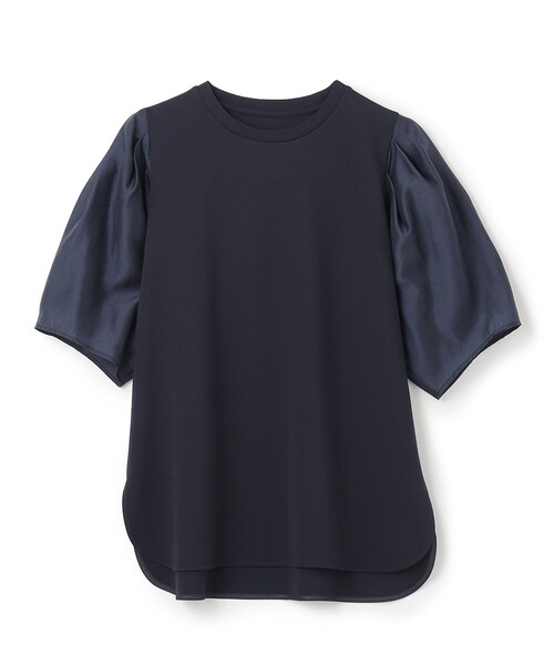 UNFILO(アンフィーロ)の「BEAUTY FORM シアースリーブTシャツ(Tシャツ/カットソー・レディース・グレー系/ネイビー系2/ホワイト系/ベージュ系2/ブラック系・X-LARGE)」の11枚目の写真