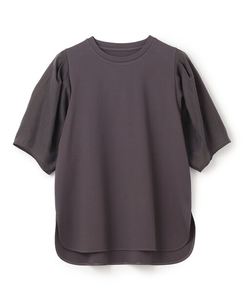 UNFILO(アンフィーロ)の「BEAUTY FORM シアースリーブTシャツ(Tシャツ/カットソー・レディース・グレー系/ネイビー系2/ホワイト系/ベージュ系2/ブラック系・X-LARGE)」の15枚目の写真