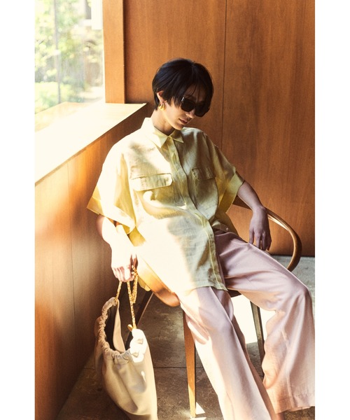 Mila Owen（ミラオーウェン）の「SET UPウエストゴムシアーパンツ（その他パンツ・レディース・ベージュ/ブラック/ピンク・1/0）」の13枚目の写真