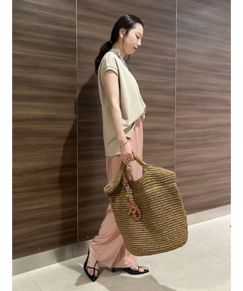 Mila Owen（ミラオーウェン）の「SET UPウエストゴムシアーパンツ（その他パンツ・レディース・ベージュ/ブラック/ピンク・1/0）」の15枚目の写真