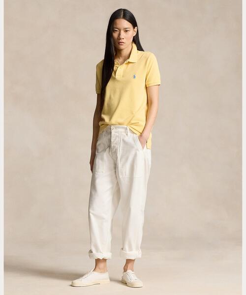 POLO RALPH LAUREN(ポロ ラルフ ローレン)の「クラシック フィット メッシュ ポロシャツ(ポロシャツ・レディース・イエロー・XS/XL/L/M/S)」の1枚目の写真
