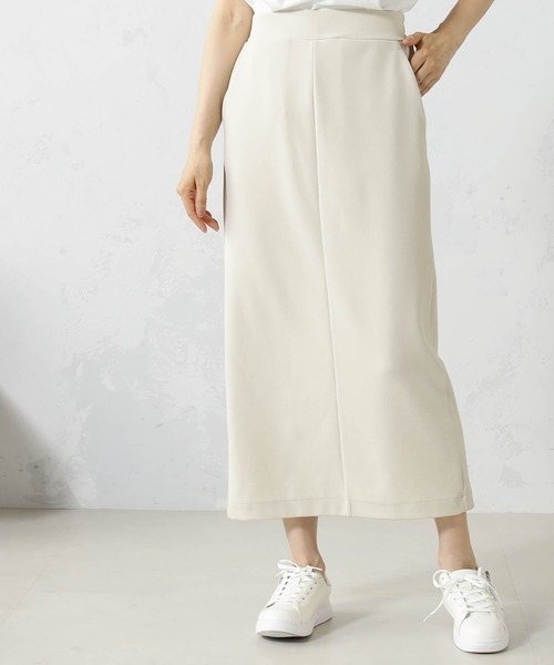 FOUND GOOD（ファウンドグッド）の「カットジョーゼットタイトスカート（スカート・レディース・アイボリー/ブラック/ブラウン系8/ネイビー/ブルー系5・L/M/S）」の3枚目の写真