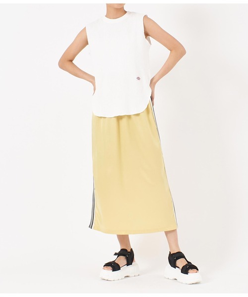 Dickies（ディッキーズ）の「DICKIES 別注ワッフルノースリーブトップス（Tシャツ/カットソー・レディース・ピンク/ホワイト/スミクロ・FREE）」の10枚目の写真