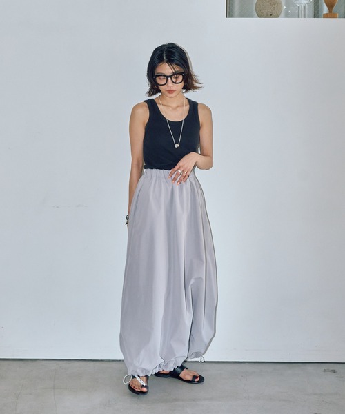 LIENCOEUR（リアンクール）の「バルーンシルエットロングスカート（スカート・レディース・ブラック/ホワイト/ライトグレー・FREE）」の17枚目の写真