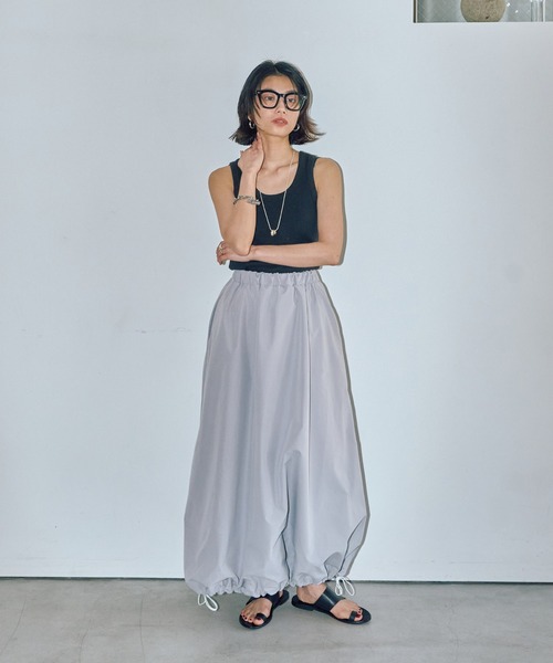 LIENCOEUR（リアンクール）の「バルーンシルエットロングスカート（スカート・レディース・ブラック/ホワイト/ライトグレー・FREE）」の21枚目の写真