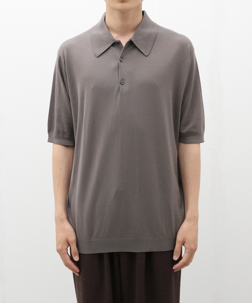 JOHN SMEDLEY(ジョンスメドレー)の「JOHN SMEDLEY (ジョンスメドレー) 別注 ISIS(ポロシャツ・メンズ・レッド/ウッド・MEDIUM/LARGE/X-LARGE/XX-LARGE)」の1枚目の写真