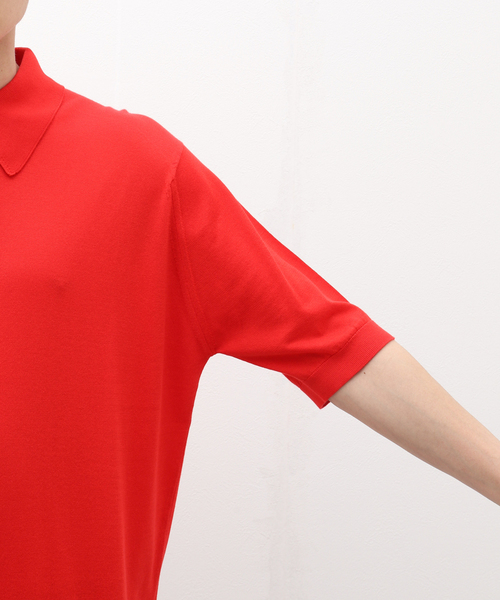 JOHN SMEDLEY(ジョンスメドレー)の「JOHN SMEDLEY (ジョンスメドレー) 別注 ISIS(ポロシャツ・メンズ・レッド/ウッド・MEDIUM/LARGE/X-LARGE/XX-LARGE)」の9枚目の写真