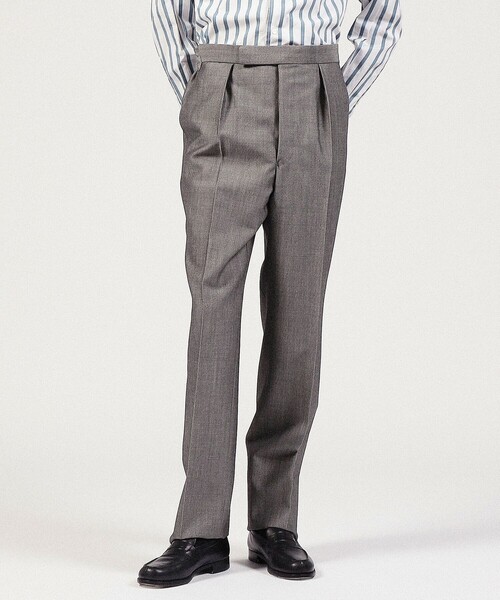 TOMORROWLAND (トゥモローランド)の「FUMIYA HIRANO THE TROUSERS SAVILE ROW ウールモヘヤ 1プリーツトラウザーズ(スラックス・メンズ・グレー・42/36)」の2枚目の写真