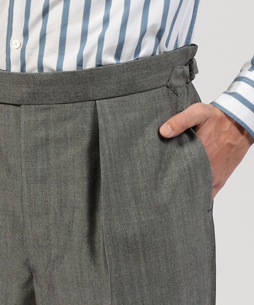 TOMORROWLAND (トゥモローランド)の「FUMIYA HIRANO THE TROUSERS SAVILE ROW ウールモヘヤ 1プリーツトラウザーズ(スラックス・メンズ・グレー・42/36)」の8枚目の写真