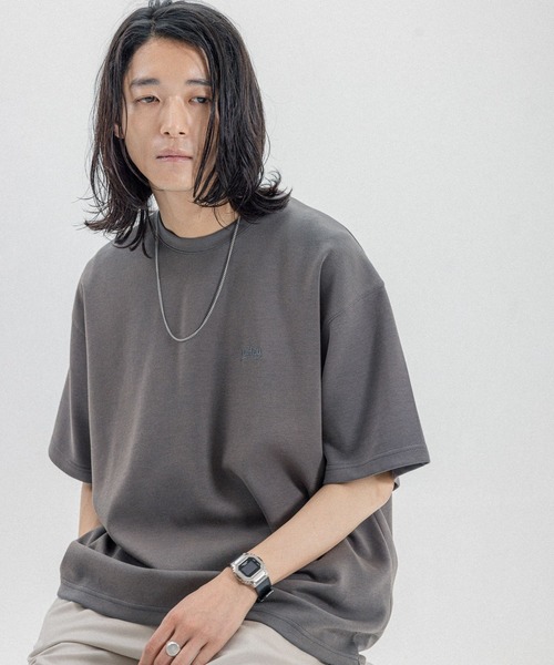 RAGEBLUE（レイジブルー）の「パウダーブリーチ/ワンポイント刺繍オーバーサイズポンチTシャツ（Tシャツ/カットソー・メンズ・ベージュ/オレンジ/グレー/ブルー・SMALL/MEDIUM/LARGE）」の10枚目の写真