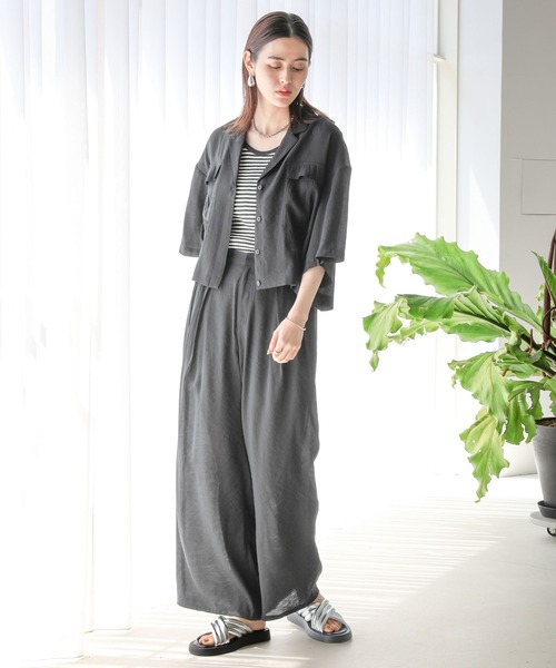 LEPSIM(レプシィム)の「2タックストレートワイドパンツ 117917(その他パンツ・レディース・ライトブルー/ブラック/ベージュ/ブラウン・LARGE/MEDIUM)」の12枚目の写真