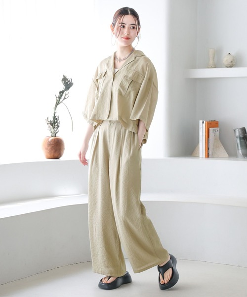 LEPSIM(レプシィム)の「2タックストレートワイドパンツ 117917(その他パンツ・レディース・ライトブルー/ブラック/ベージュ/ブラウン・LARGE/MEDIUM)」の18枚目の写真