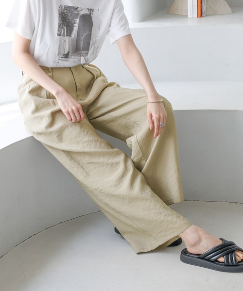 LEPSIM(レプシィム)の「2タックストレートワイドパンツ 117917(その他パンツ・レディース・ライトブルー/ブラック/ベージュ/ブラウン・LARGE/MEDIUM)」の20枚目の写真