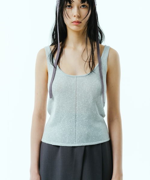 shimmer knit tank