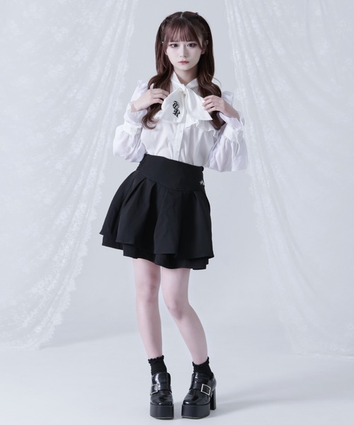 ブラウス シャツ 「TRAVAS TOKYO/トラバス トーキョー」ロゴ刺繍ボウタイブラウス レディース TRAVAS TOKYO ブラウス シャツ 「TRAVAS TOKYO/トラバス