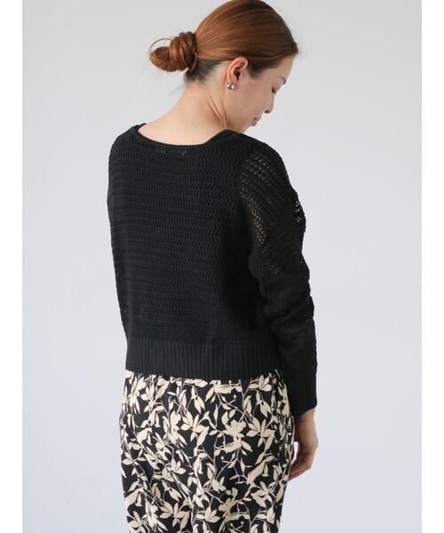 Lugnoncure（ルノンキュール）の「2WAY透かし編みニットカーディガン（カーディガン/ボレロ・レディース・ブラック/レッド/オフホワイト・F）」の10枚目の写真