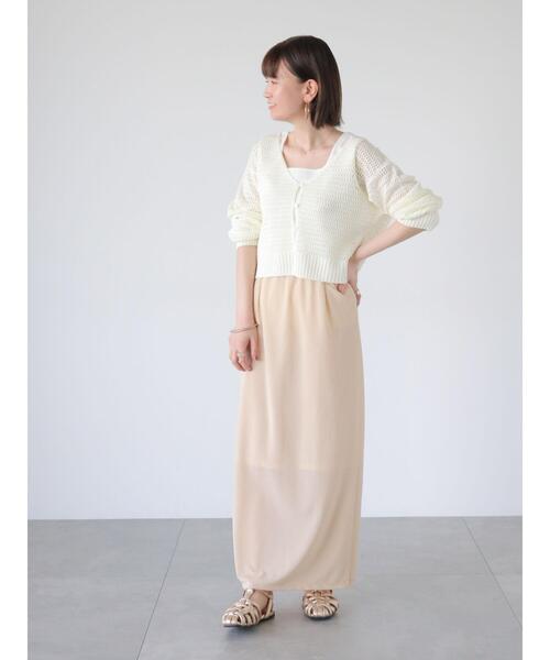 Lugnoncure（ルノンキュール）の「2WAY透かし編みニットカーディガン（カーディガン/ボレロ・レディース・ブラック/レッド/オフホワイト・F）」の12枚目の写真