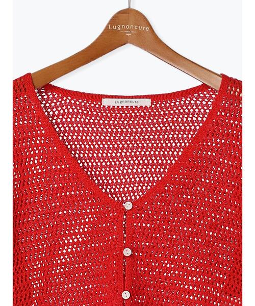 Lugnoncure（ルノンキュール）の「2WAY透かし編みニットカーディガン（カーディガン/ボレロ・レディース・ブラック/レッド/オフホワイト・F）」の22枚目の写真