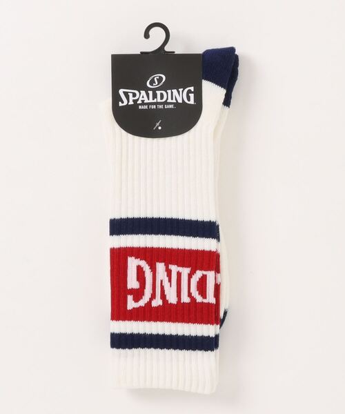 ＪＵＧＬＡＮＳ（ユグランス）の「【SPALDING】スポルディング 底P TH切替ライン クルー丈ソックス（ソックス/靴下・メンズ・レッド/パープル/ブルー/ブラック・25cm～27cm）」の4枚目の写真