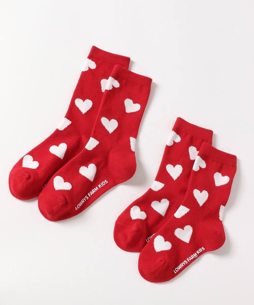 LOWRYS FARM（ローリーズファーム）の「ハートガラソックス　130429（ソックス/靴下・キッズ・レッド/ブラック/オフホワイト・MEDIUM/X-LARGE/LARGE）」の12枚目の写真
