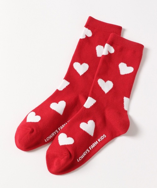 LOWRYS FARM（ローリーズファーム）の「ハートガラソックス　130429（ソックス/靴下・キッズ・レッド/ブラック/オフホワイト・MEDIUM/X-LARGE/LARGE）」の11枚目の写真