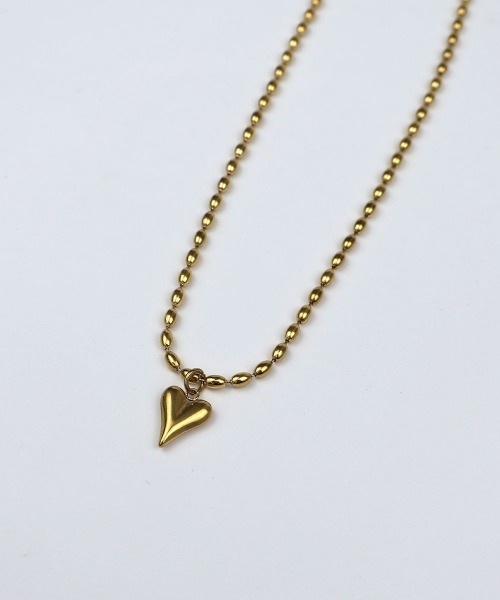 CEMONEMO(セモネモ)の「【金属アレルギー対応】 2way ハート ボールチェーンネックレス / サージカルステンレス 316L(ネックレス・レディース・ゴールド/シルバー・FREE)」の10枚目の写真