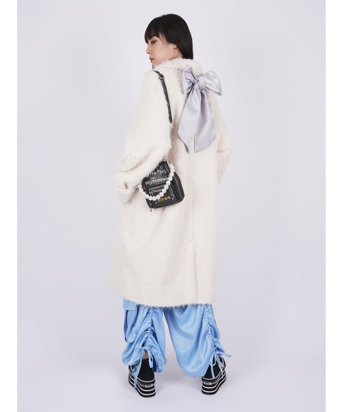 PAMEO POSE（パメオポーズ）の「Shaggy With Ribbon Coat（その他アウター・レディース・アイボリー/スカイブルー・FREE）」の11枚目の写真