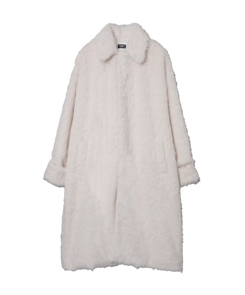 PAMEO POSE（パメオポーズ）の「Shaggy With Ribbon Coat（その他アウター・レディース・アイボリー/スカイブルー・FREE）」の12枚目の写真