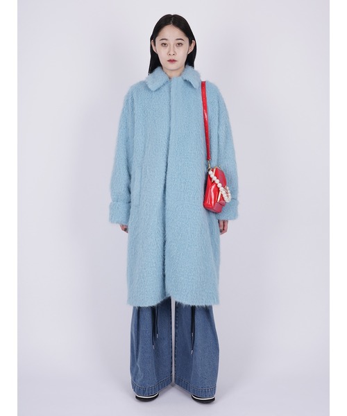 PAMEO POSE（パメオポーズ）の「Shaggy With Ribbon Coat（その他アウター・レディース・アイボリー/スカイブルー・FREE）」の18枚目の写真