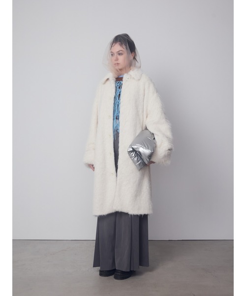 PAMEO POSE（パメオポーズ）の「Shaggy With Ribbon Coat（その他アウター・レディース・アイボリー/スカイブルー・FREE）」の19枚目の写真