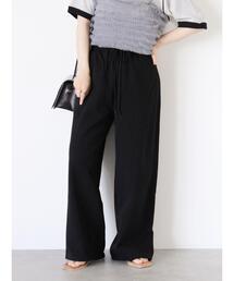 ehka sopo | ウォッシュ加工ワイドパンツ(その他パンツ)