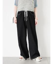 ehka sopo | ウォッシュ加工ワイドパンツ(その他パンツ)