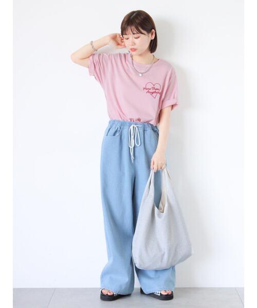 ehka sopo（エヘカソポ）の「ウォッシュ加工ワイドパンツ（その他パンツ・レディース・ブルー/チャコールグレー/サックスブルー/ブラック・F）」の7枚目の写真