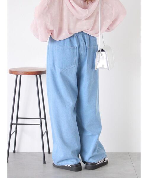ehka sopo（エヘカソポ）の「ウォッシュ加工ワイドパンツ（その他パンツ・レディース・ブルー/チャコールグレー/サックスブルー/ブラック・F）」の16枚目の写真