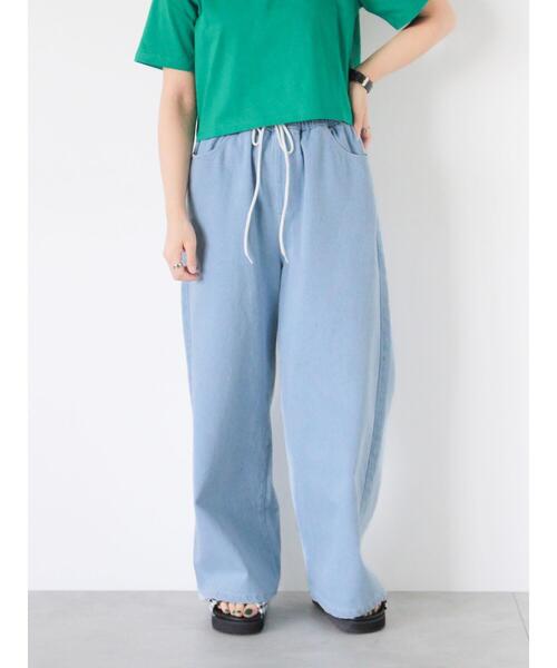 ehka sopo（エヘカソポ）の「ウォッシュ加工ワイドパンツ（その他パンツ・レディース・ブルー/チャコールグレー/サックスブルー/ブラック・F）」の20枚目の写真