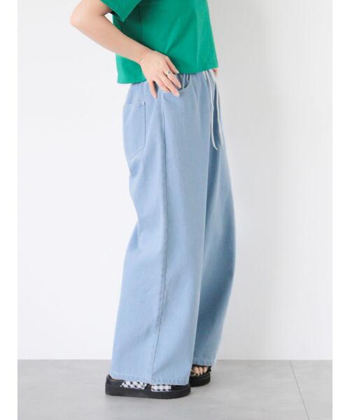 ehka sopo（エヘカソポ）の「ウォッシュ加工ワイドパンツ（その他パンツ・レディース・ブルー/チャコールグレー/サックスブルー/ブラック・F）」の21枚目の写真