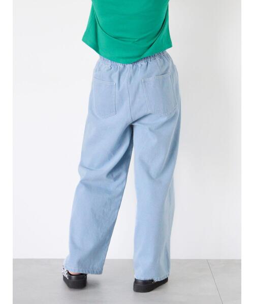 ehka sopo（エヘカソポ）の「ウォッシュ加工ワイドパンツ（その他パンツ・レディース・ブルー/チャコールグレー/サックスブルー/ブラック・F）」の22枚目の写真