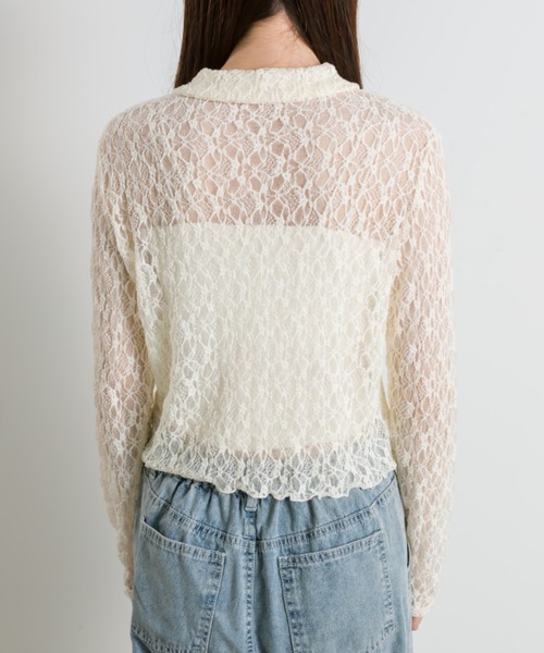 OLIVE des OLIVE（オリーブデオリーブ）の「レースブラウス　1041060910（シャツ/ブラウス・レディース・アイボリー/サックスブルー/ブラック・FREE）」の18枚目の写真