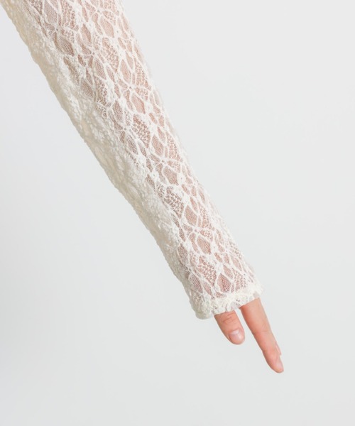 OLIVE des OLIVE（オリーブデオリーブ）の「レースブラウス　1041060910（シャツ/ブラウス・レディース・アイボリー/サックスブルー/ブラック・FREE）」の21枚目の写真