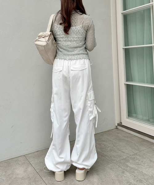 OLIVE des OLIVE（オリーブデオリーブ）の「レースブラウス　1041060910（シャツ/ブラウス・レディース・アイボリー/サックスブルー/ブラック・FREE）」の15枚目の写真