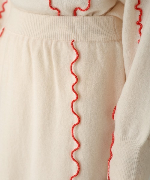 Bab（バブ）の「【セットアップ対応】ウェーブメロウニットスカート（スカート・レディース・アイボリー/ブラック/チャコールグレー/ライトグレー/ベージュ・FREE）」の18枚目の写真