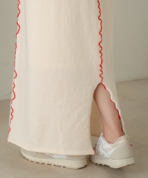 Bab（バブ）の「【セットアップ対応】ウェーブメロウニットスカート（スカート・レディース・アイボリー/ブラック/チャコールグレー/ライトグレー/ベージュ・FREE）」の21枚目の写真