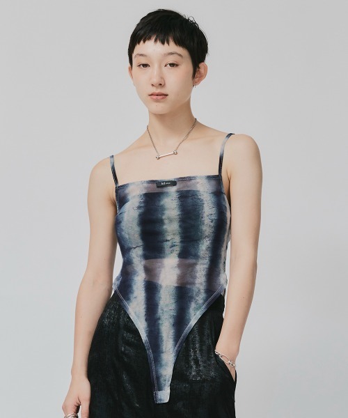 led.tokyo（レッドトウキョウ）の「【led.tokyo】キャミパターンボディスーツ（キャミソール・レディース・ブラック/イエロー/ブルー・FREE）」の3枚目の写真